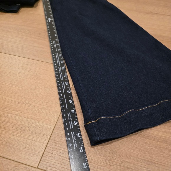 FRAME Wide Leg High Rise Jeans Rinse Womens Size 29 Blue Indigo Retro Boho - Picture 7 of 10